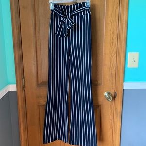 NWOT Windsor Navy Striped Bell Pants